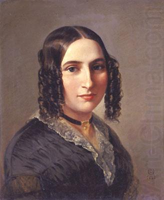 Portrait of Fanny Hensel, Moritz Daniel Oppenheim